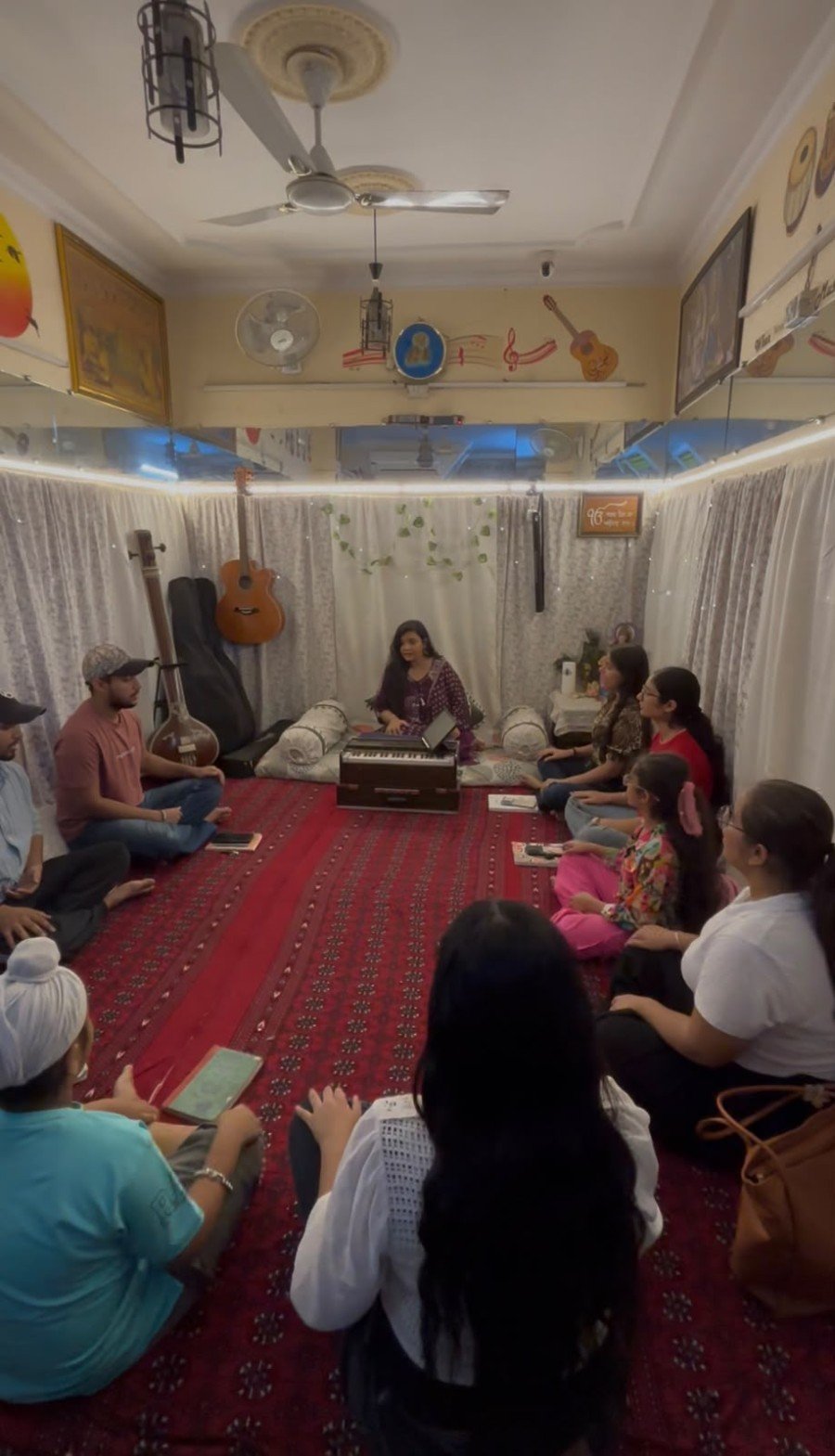 Music students learning at Unheard Naad Music Academy